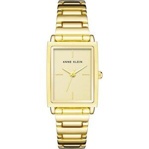 Anne Klein Gold Bracelet Watch Champagne Dial Womens Dress Link Timepiece
